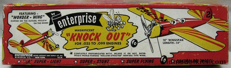 Enterprise Magnificent 'Knock Out' With Wonder-Wing - 1/2 A Class 18 Inch Wingspan Control Line Flying Wooden Model plastic model kit